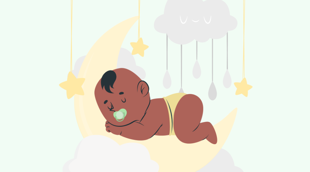 Ilustración de un bebé durmiendo