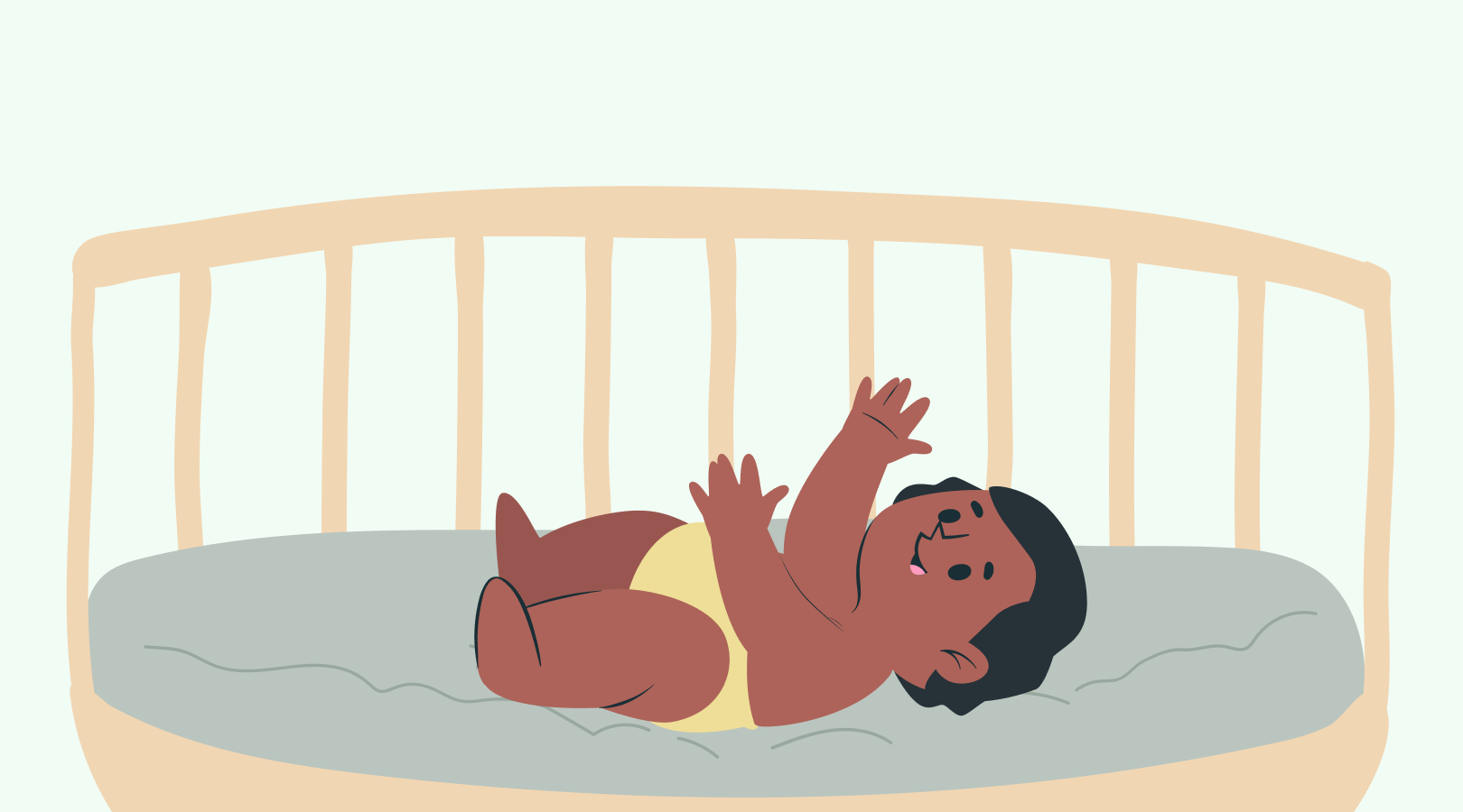 Bebé durmiendo en cuna